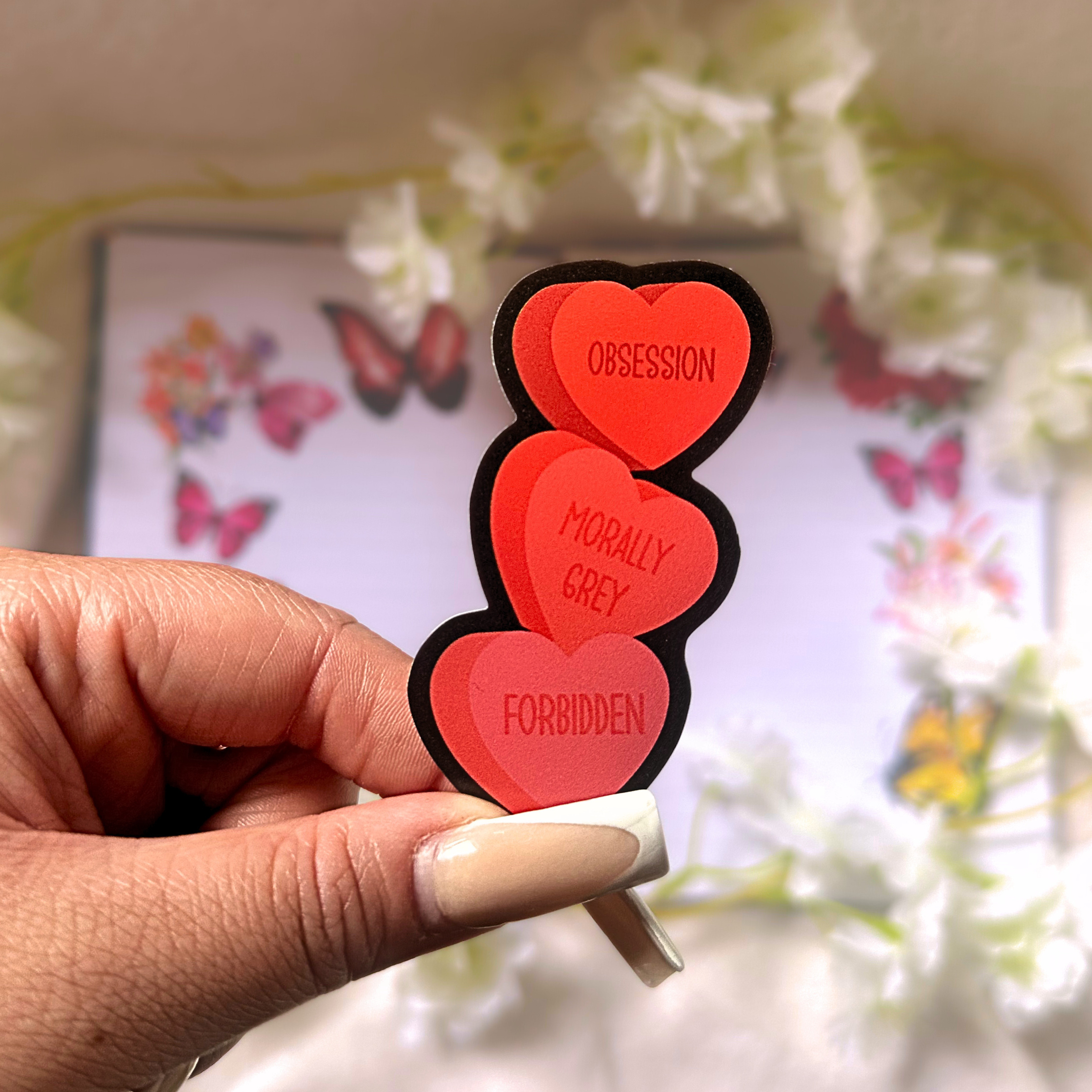 Dark Romance Candy Hearts Vinyl Sticker