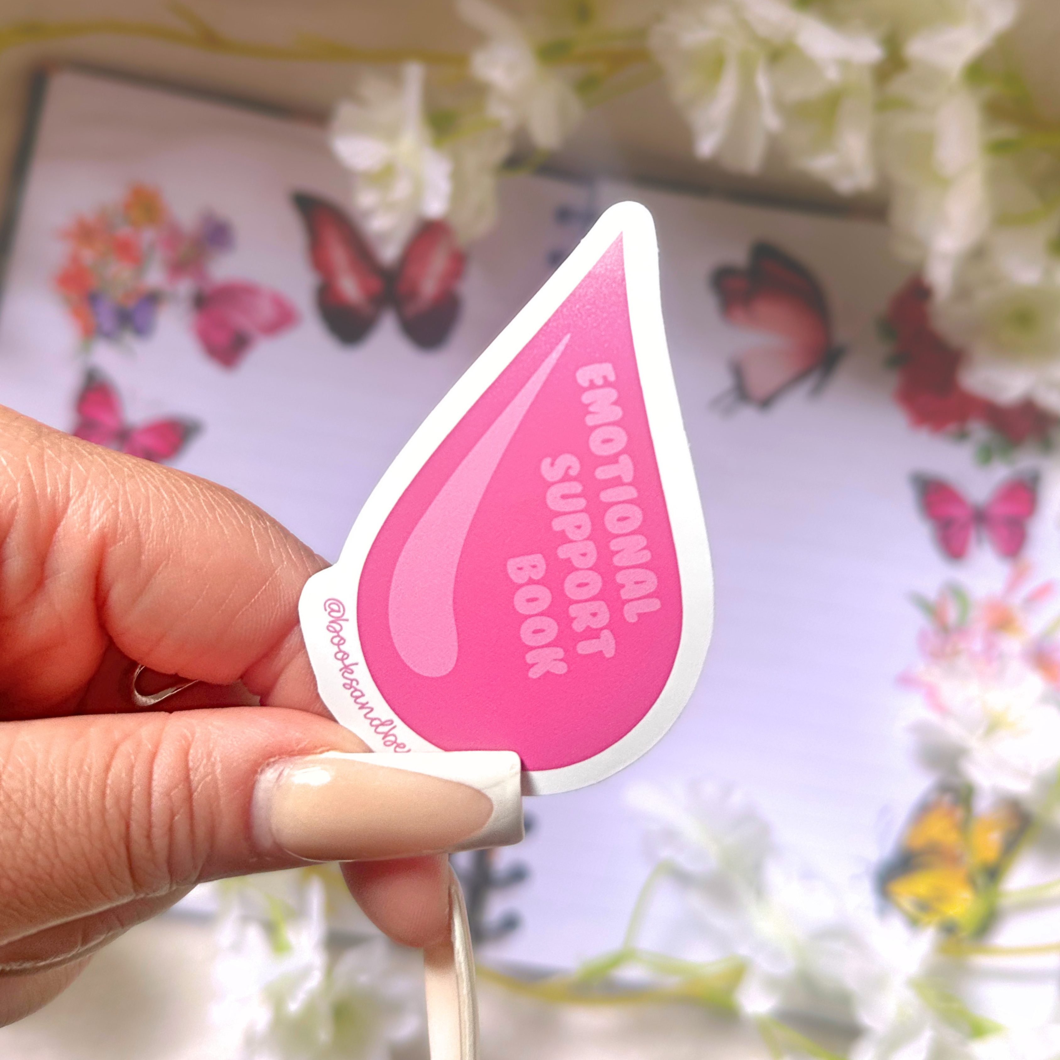 Emotional Support Book Tear  Vinyl Sticker