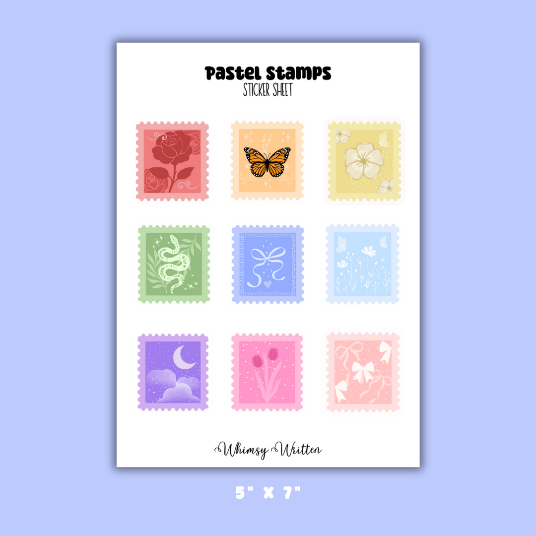 Pastel Stamps Sticker Sheet