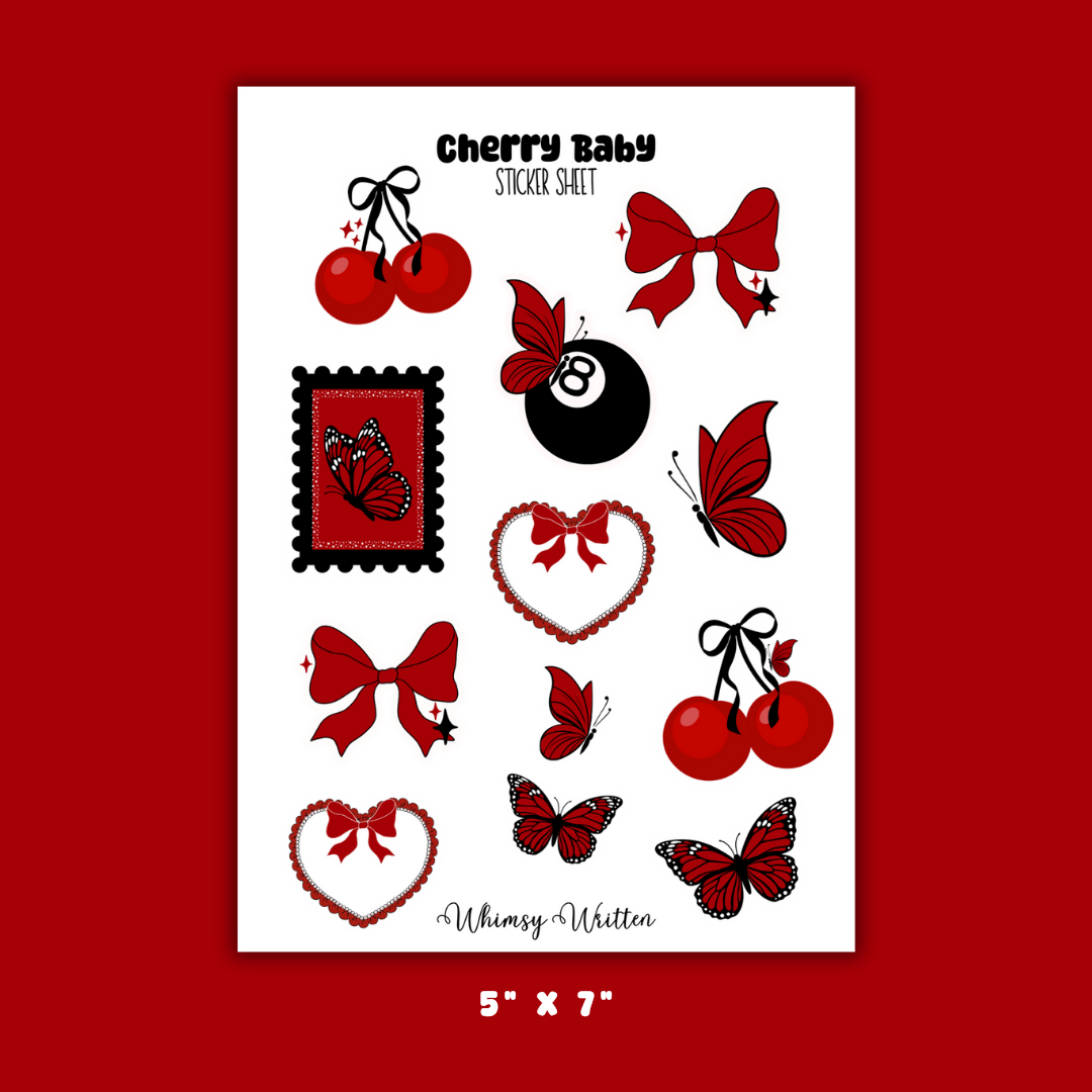 Cherry Baby Sticker Sheet