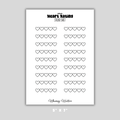 Blank Heart Rating Sticker Sheet