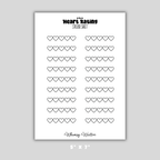 Blank Heart Rating Sticker Sheet