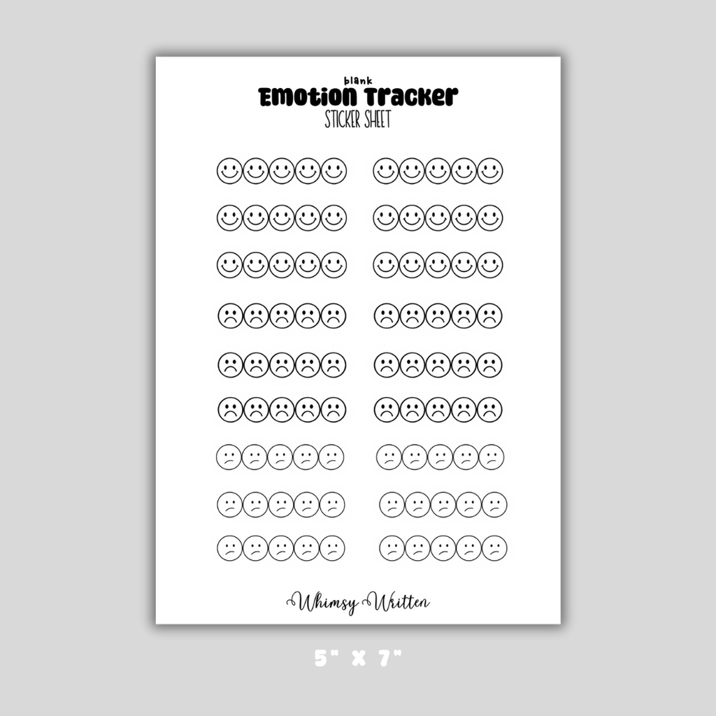 Emotion Tracker Sticker Sheet