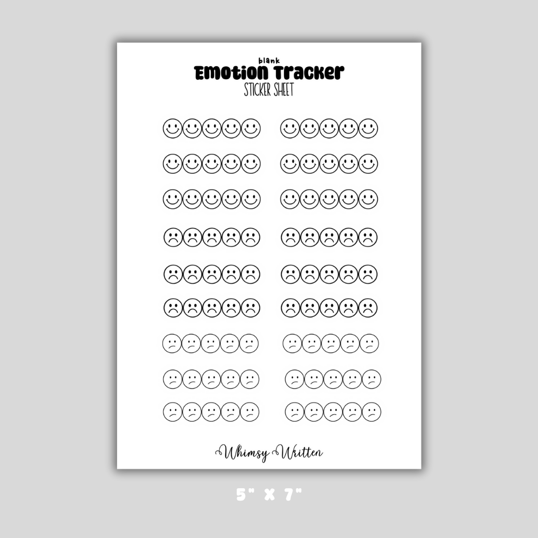 Emotion Tracker Sticker Sheet