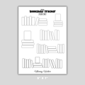 Blank Bookshelf Tracker Sticker Sheet