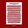 Red Lowercase Alphabet Sticker Sheet
