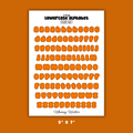 Orange Lowercase Alphabet Sticker Sheet