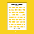 Yellow Lowercase Alphabet Sticker Sheet