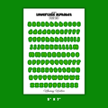 Green Lowercase Alphabet Sticker Sheet