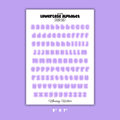 Purple Lowercase Alphabet Sticker Sheet
