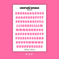 Pink Lowercase Alphabet Sticker Sheet