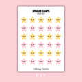 Smiley Stars Sticker Sheet