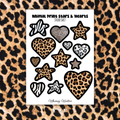 Animal Print Hearts & Stars Sticker Sheet
