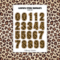 Leopard Print Numbers Sticker Sheet