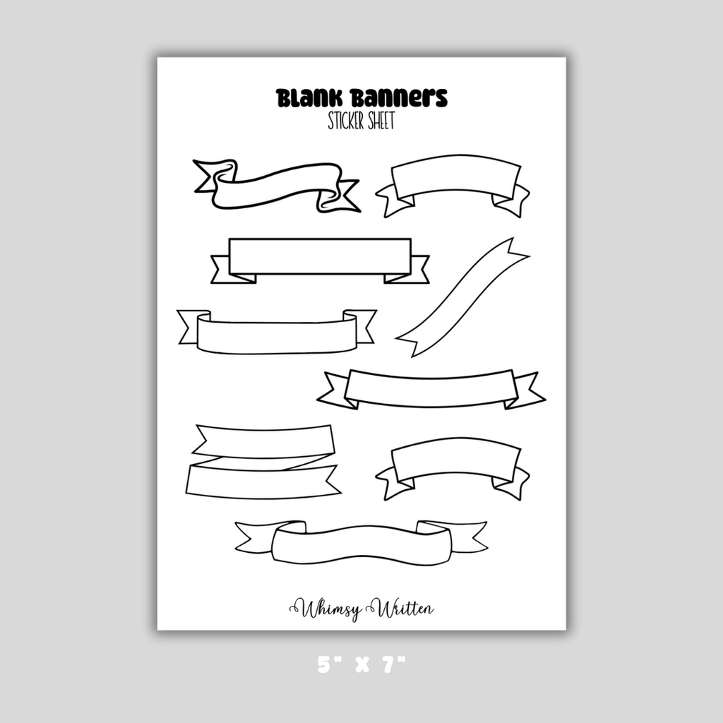 Blank Banners Sticker Sheet