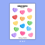 Candy Hearts Sticker Sheet