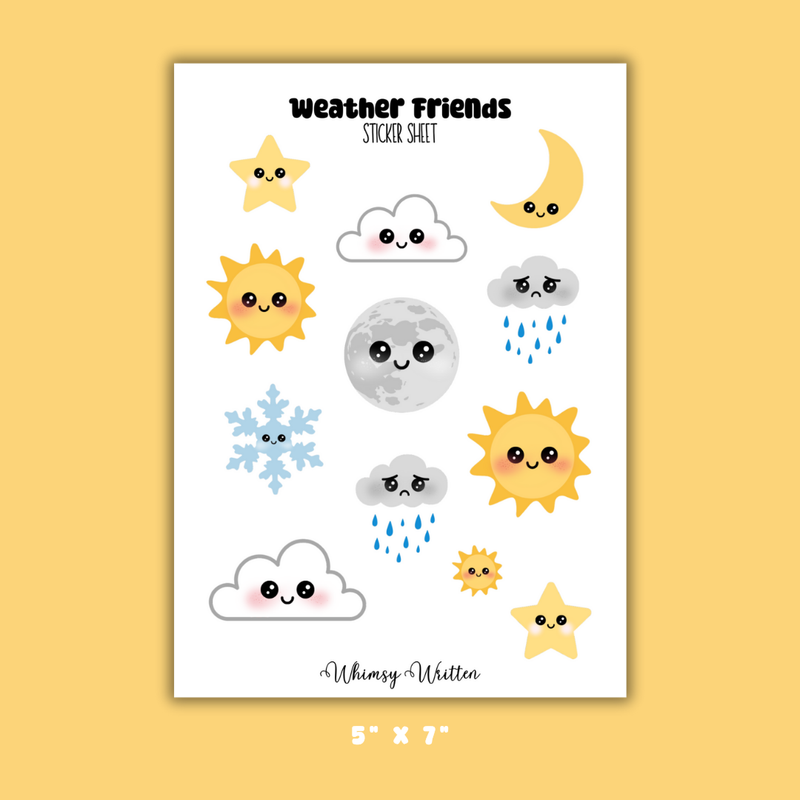 Weather Friends Sticker Sheet