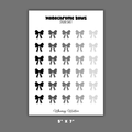Monochrome Bows Sticker Sheet