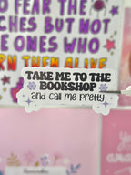 Take Me To The Bookshop Vinyl Sticker