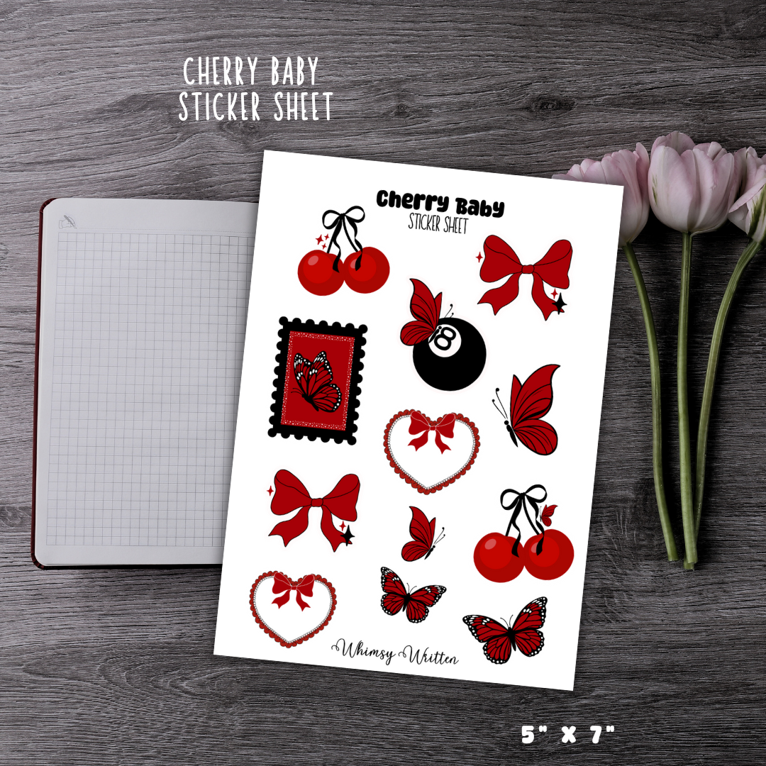 Cherry Baby Sticker Sheet