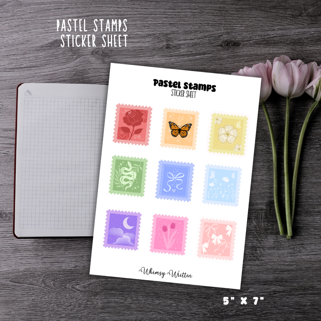 Pastel Stamps Sticker Sheet