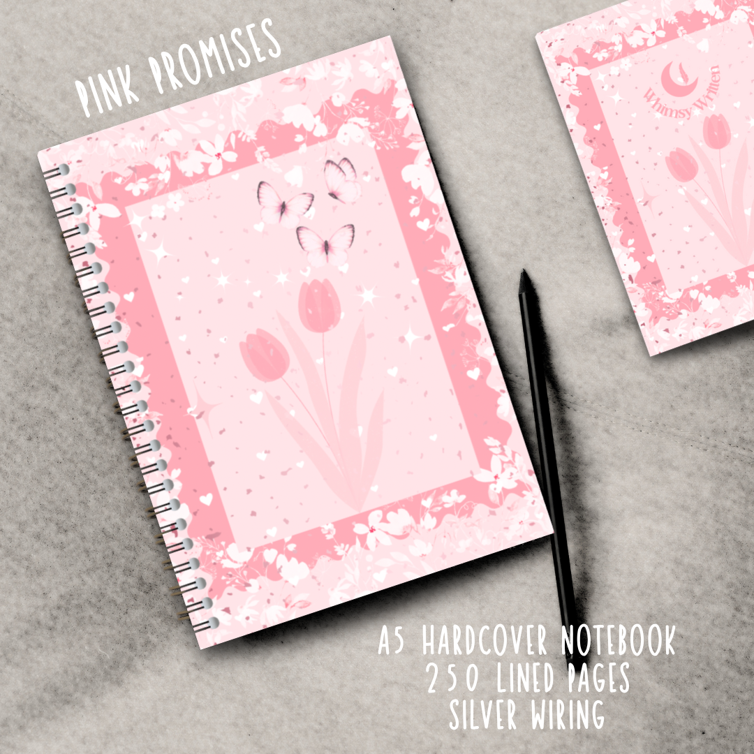 Pink Promises Wire Bound Hardcover Notebook