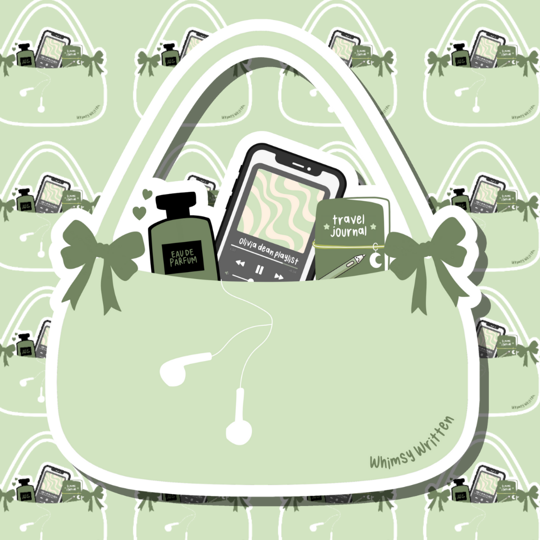 Sage Green Girl Bag Vinyl Sticker