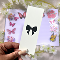 Minimalist Black Bow Bookmark