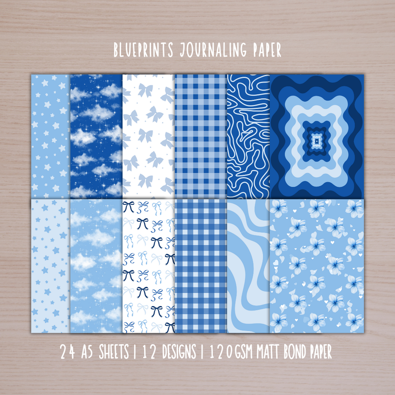 Blueprints Journal/Scrapbook Paper Pack - 24pcs