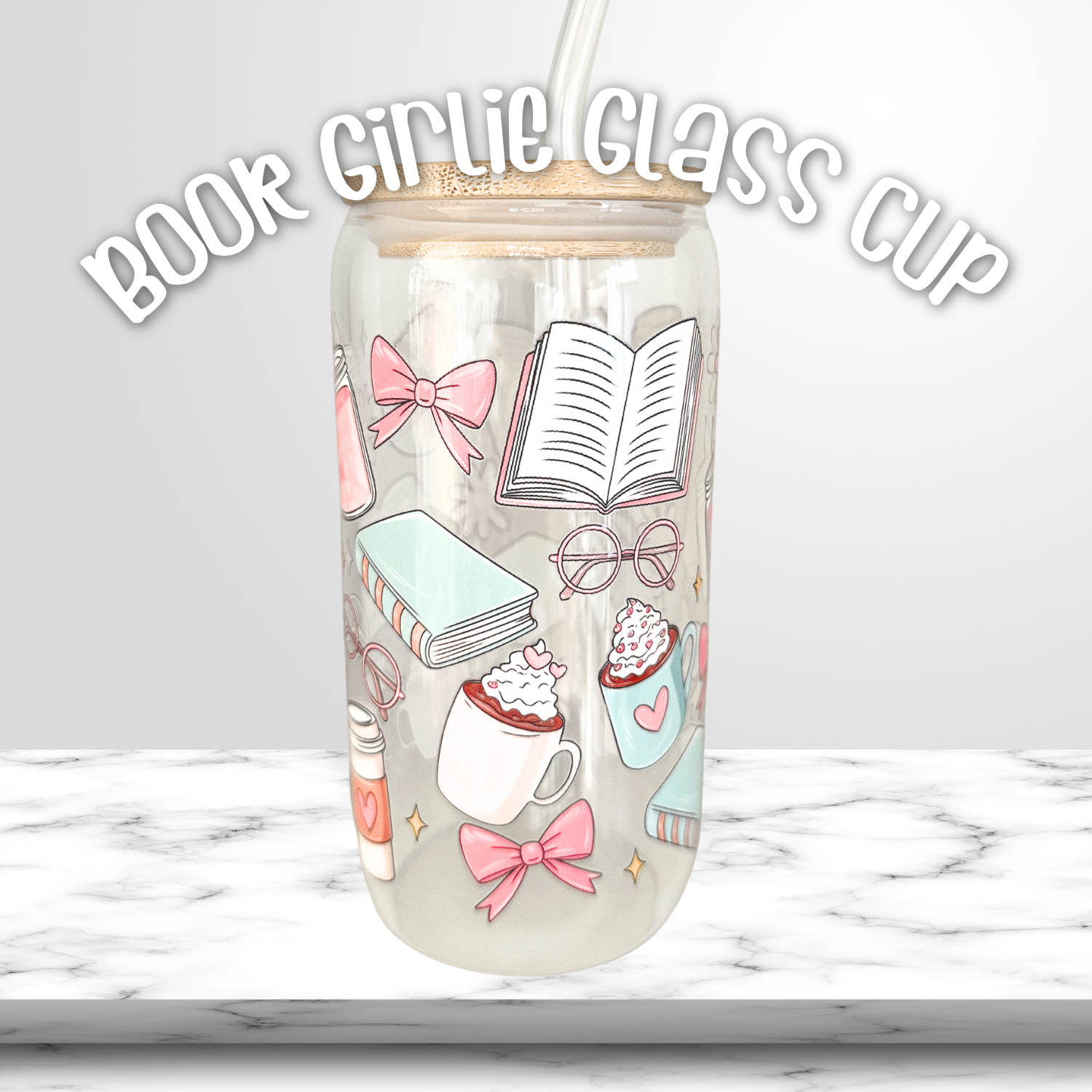 Book Girlie Glass Cup