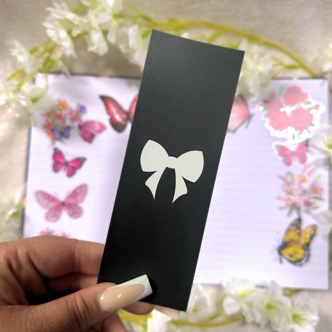 Minimalist Ivory Bow Bookmark