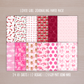 Lover Girl Journaling/Scrapbook Paper Pack - 24pcs