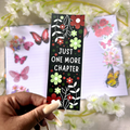 Just One More Chapter Red Florals Bookmark