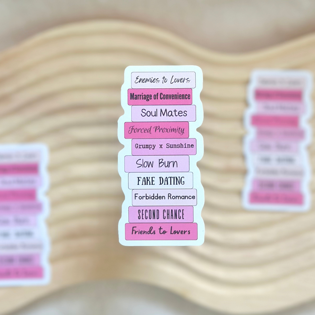 Romance Trope Stack Vinyl Sticker