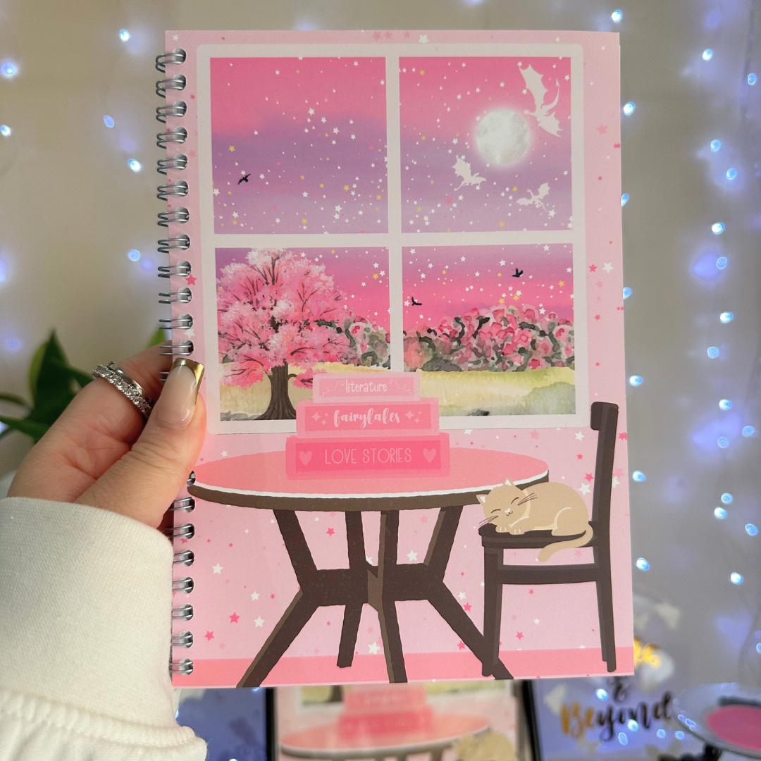 A Sunset With Books A5 Notebook