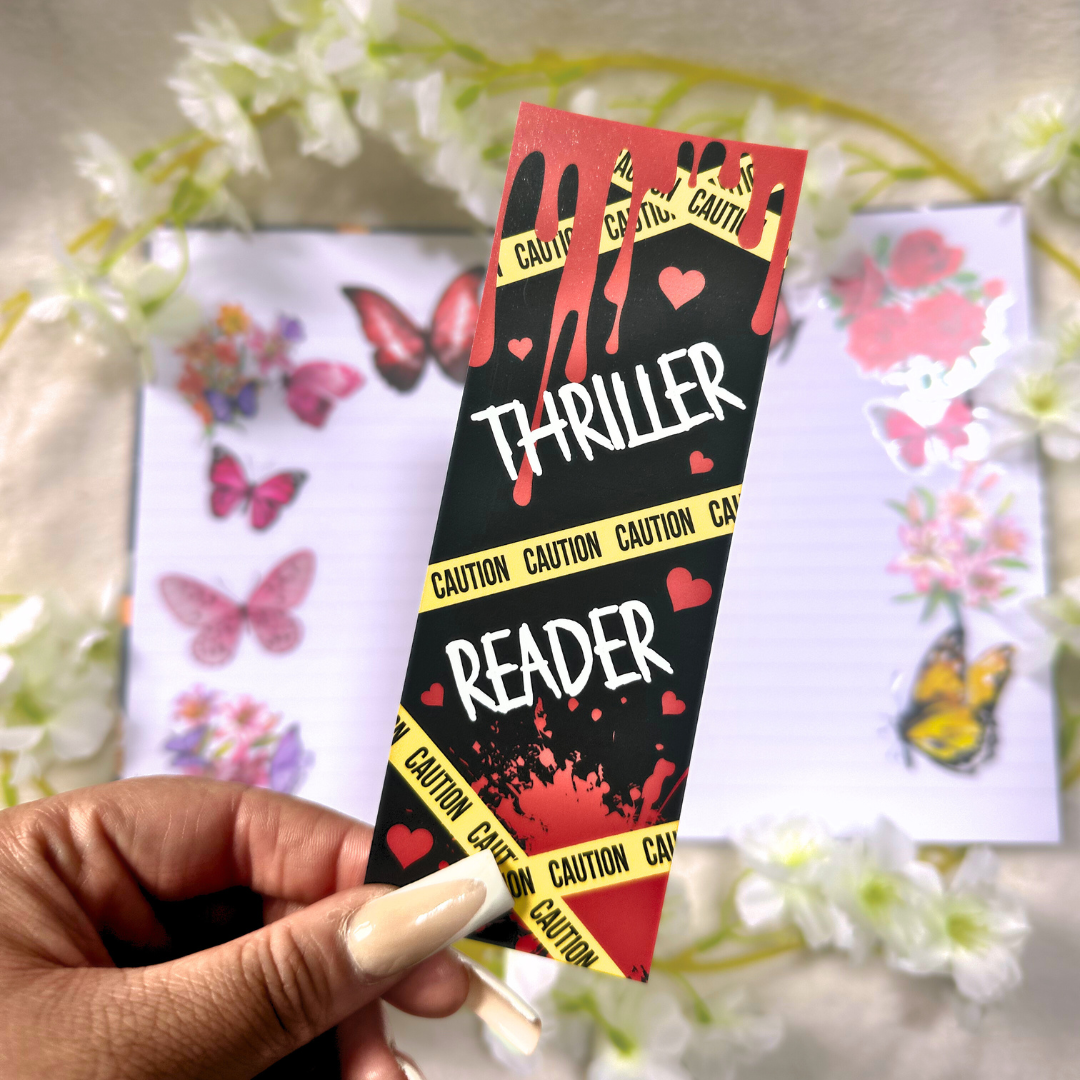 Thriller Reader Bookmark
