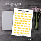 Yellow Lowercase Alphabet Sticker Sheet
